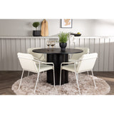 Olivia, Tvist Rund matgrupp Beige, Svart, ⌀110