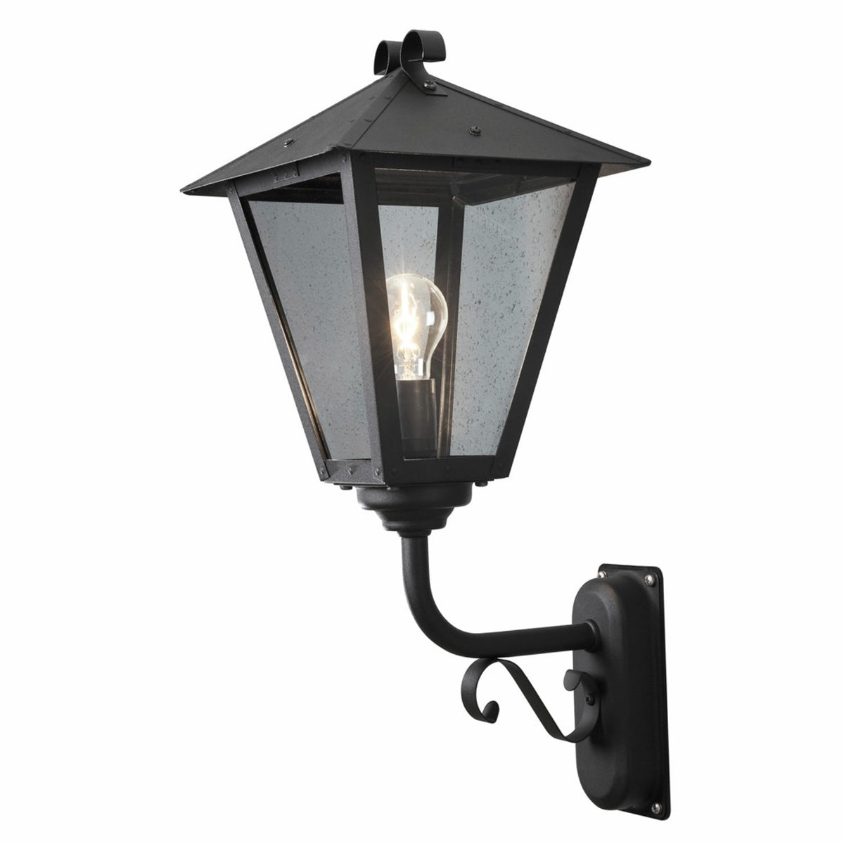 Benu E27 32 cm Vägglampa Ute Upp, Svart