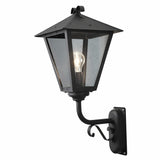 Benu E27 32 cm Vägglampa Ute Upp, Svart