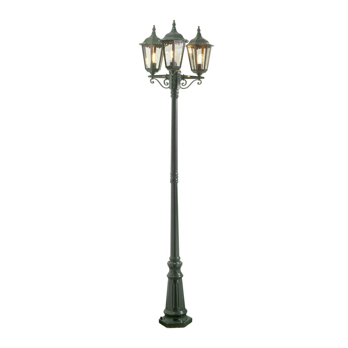 Firenze 3-arm E27 2.2m Lyktstolpe Grön