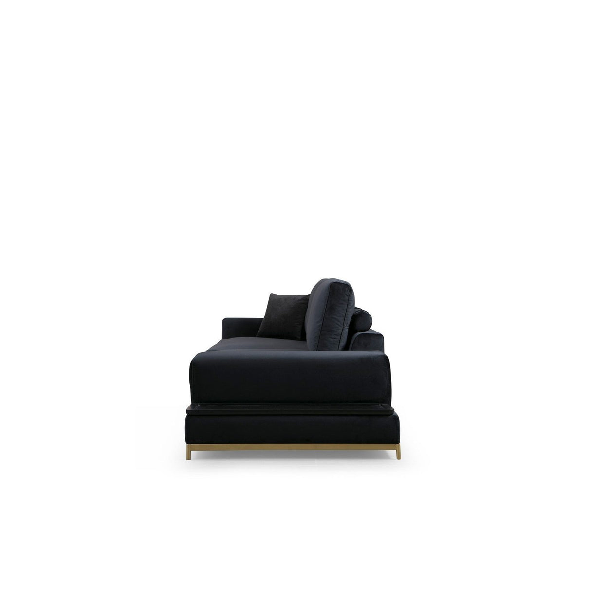 Line med sidobord (320 x 102 x 84 cm) Svart Guld 4-sitssoffa