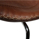 Flair Stol Light Brown Leather, Chrome