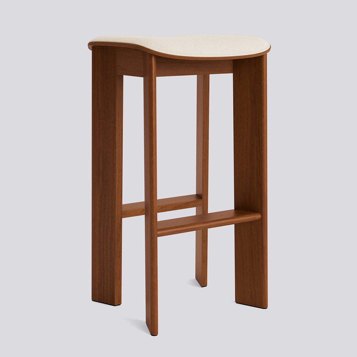 Chisel 30 75 cm Barpall lackerad valnötsfaner, Turf Cream