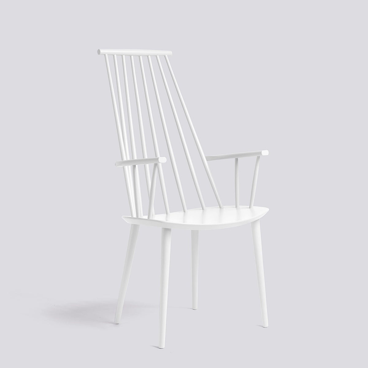 J110 Stol White – bokfaner med vattenbaserad lack, White – massiv bok med vattenbaserad lack