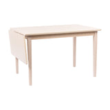 Linde med Klaff Matbord Vit, 120x85 cm