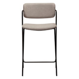 Zed Barstol Cashmere bouclé, Black Metal