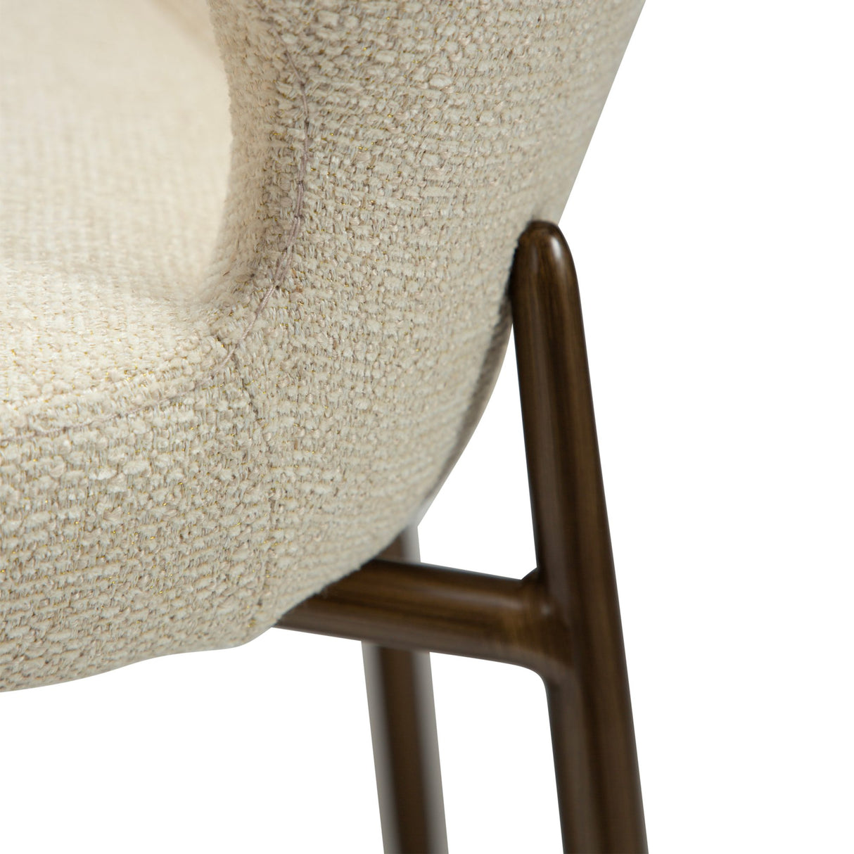 Glory Stol Frosted Almond, Antique Brass