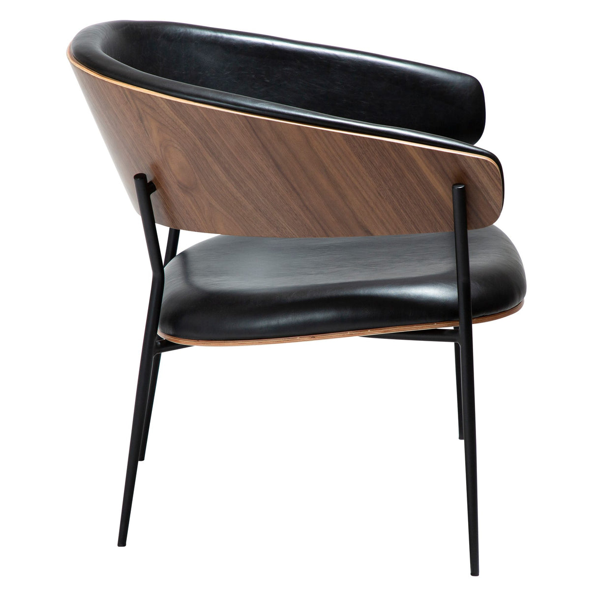 Crib Loungefåtölj Vintage Black, Walnut