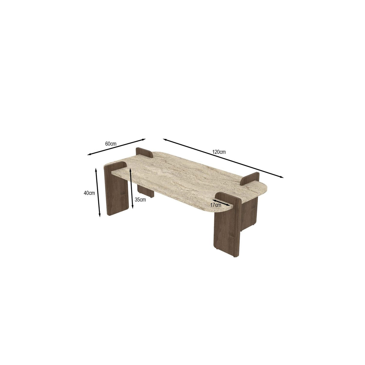 Leapiri Soffbord Travertine