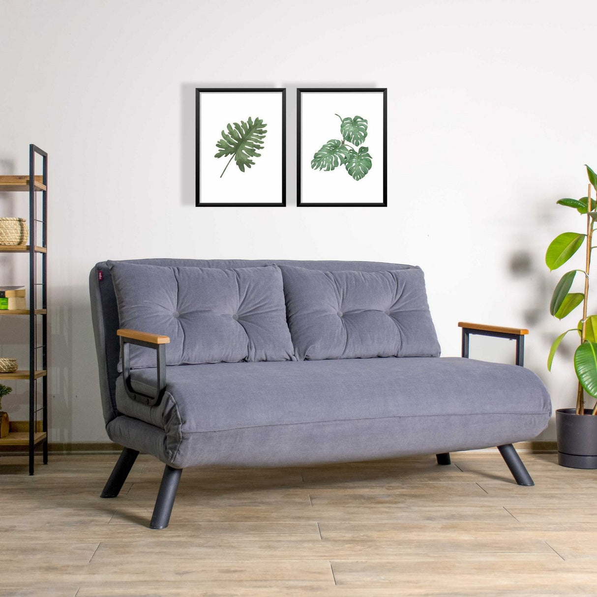 Apia 2-sits (25 x 134 x 121 cm) 2-sits bäddsoffa Grå