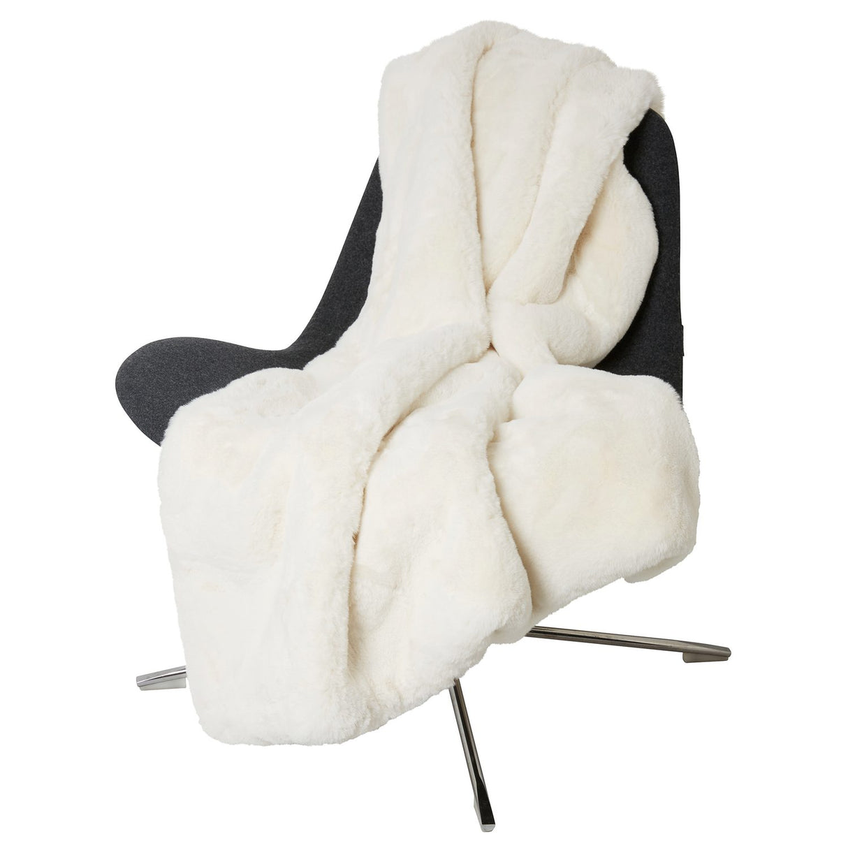 Fluffy Pläd Ivory