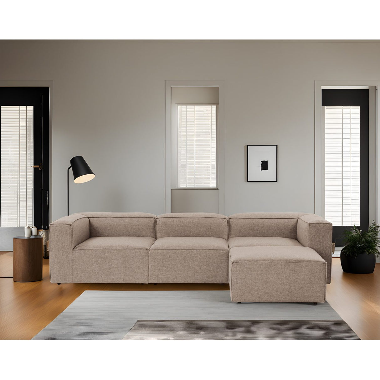 Fora (297 x 66 x 190 cm) Hörnsoffa Brun