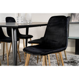 Dipp, Polar Rektangulär matgrupp Svart, Guld, Svart, Guld, 180 x 90