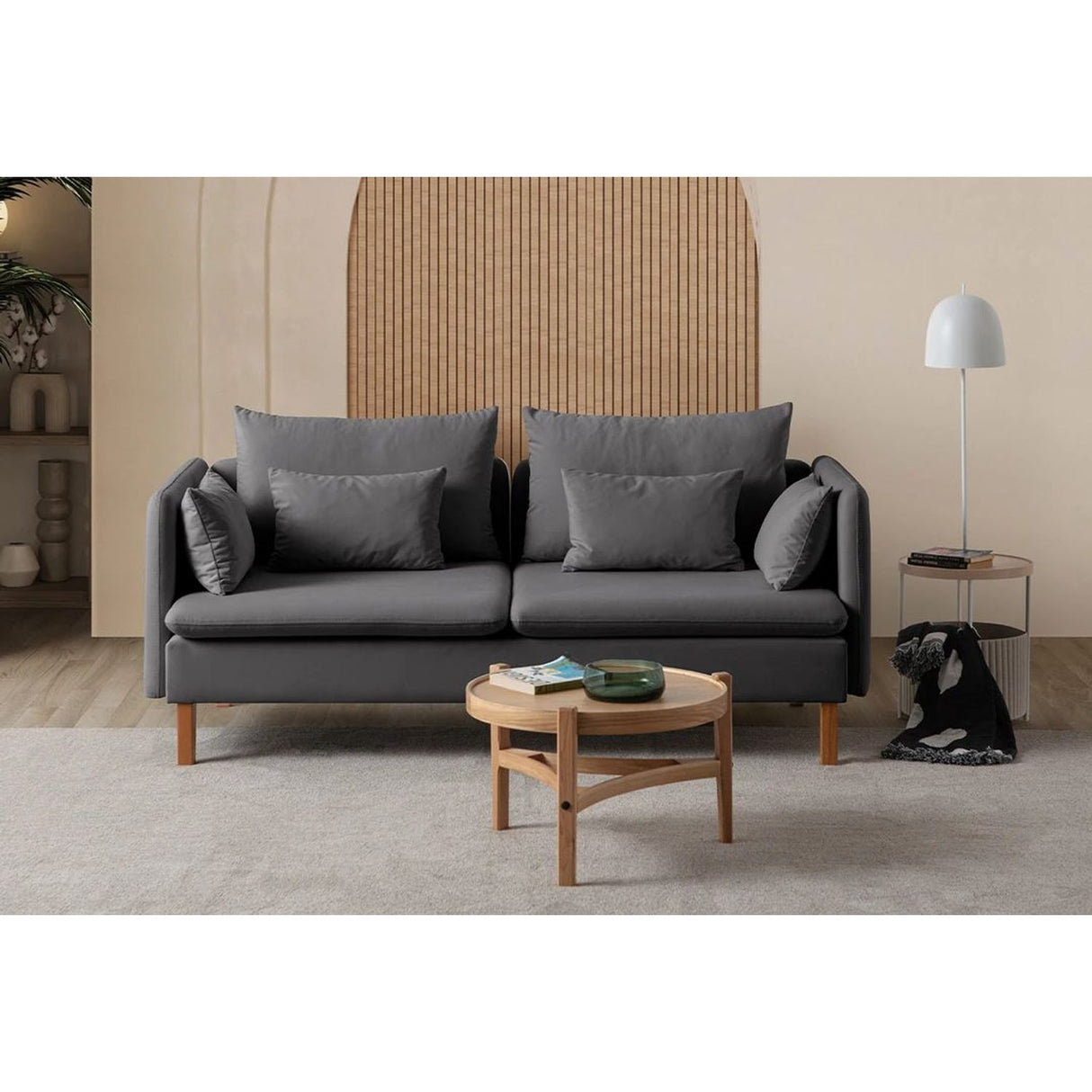 Oslo (195 x 75 x 100 cm) 3-sitssoffa Antracit