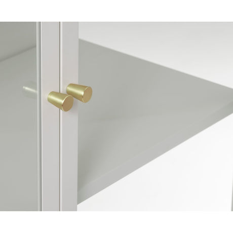 Milano Skåp 160 cm höga ben Glas Greige