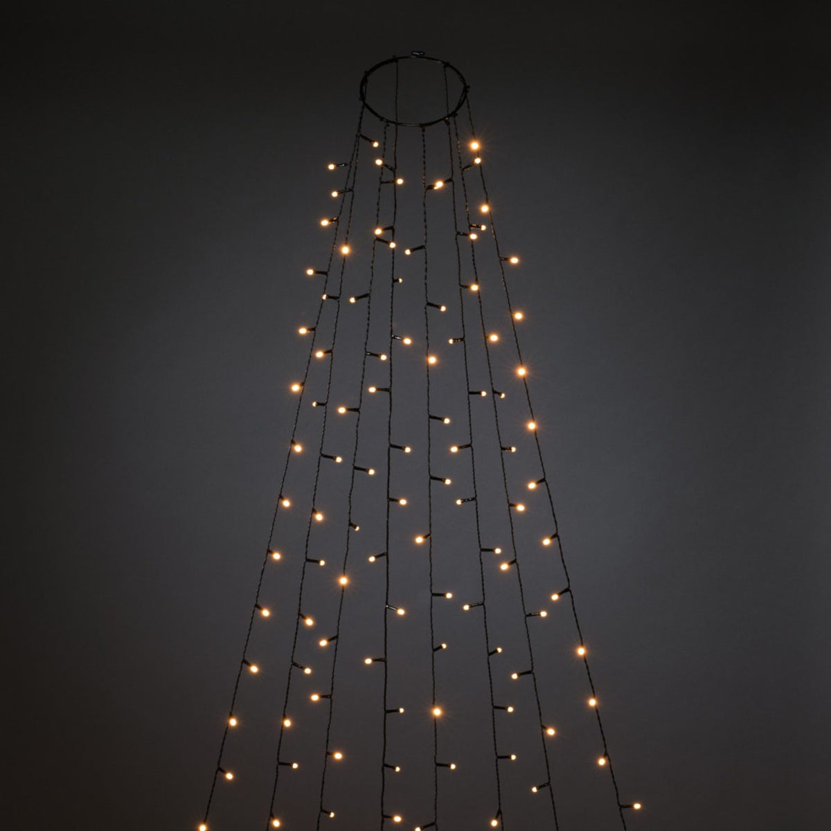 Frost Amber LED Svart kabel Julgransbelysning 240 cm