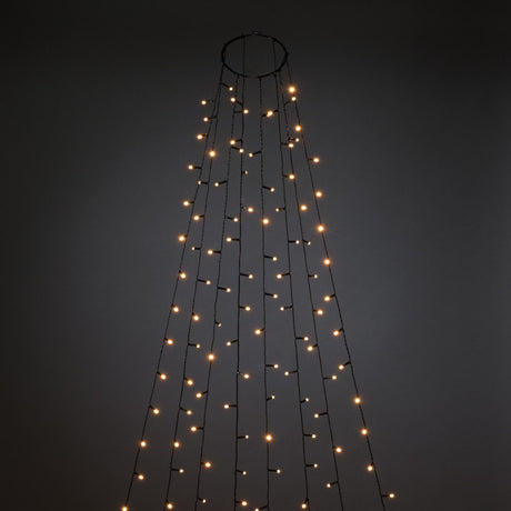 Frost Amber LED Svart kabel Julgransbelysning 240 cm