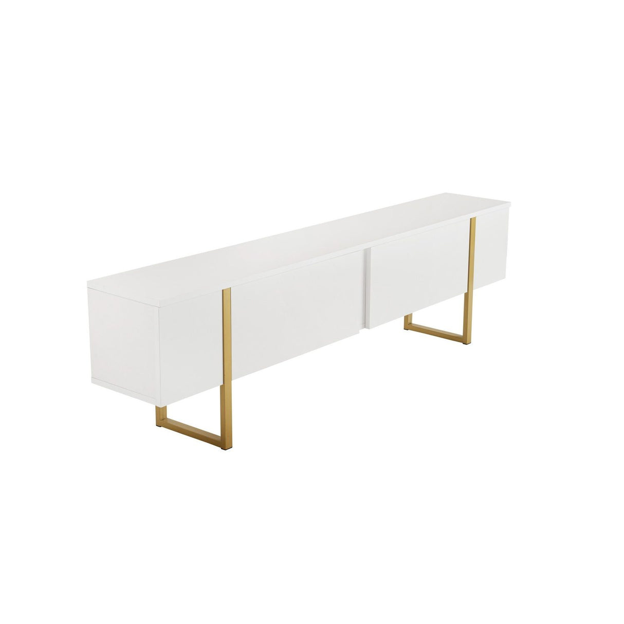 Ulaanbaatar (180 x 50 x 30 cm) TV-bänk Vitt guld