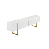 Ulaanbaatar (180 x 50 x 30 cm) TV-bänk Vitt guld