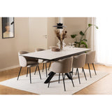 Chaumont Matstol med Armstöd Basel tyg Beige/Svart