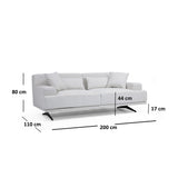 Bentley 2 Seater (200 x 110 x 80 cm) 2-sitssoffa Beige