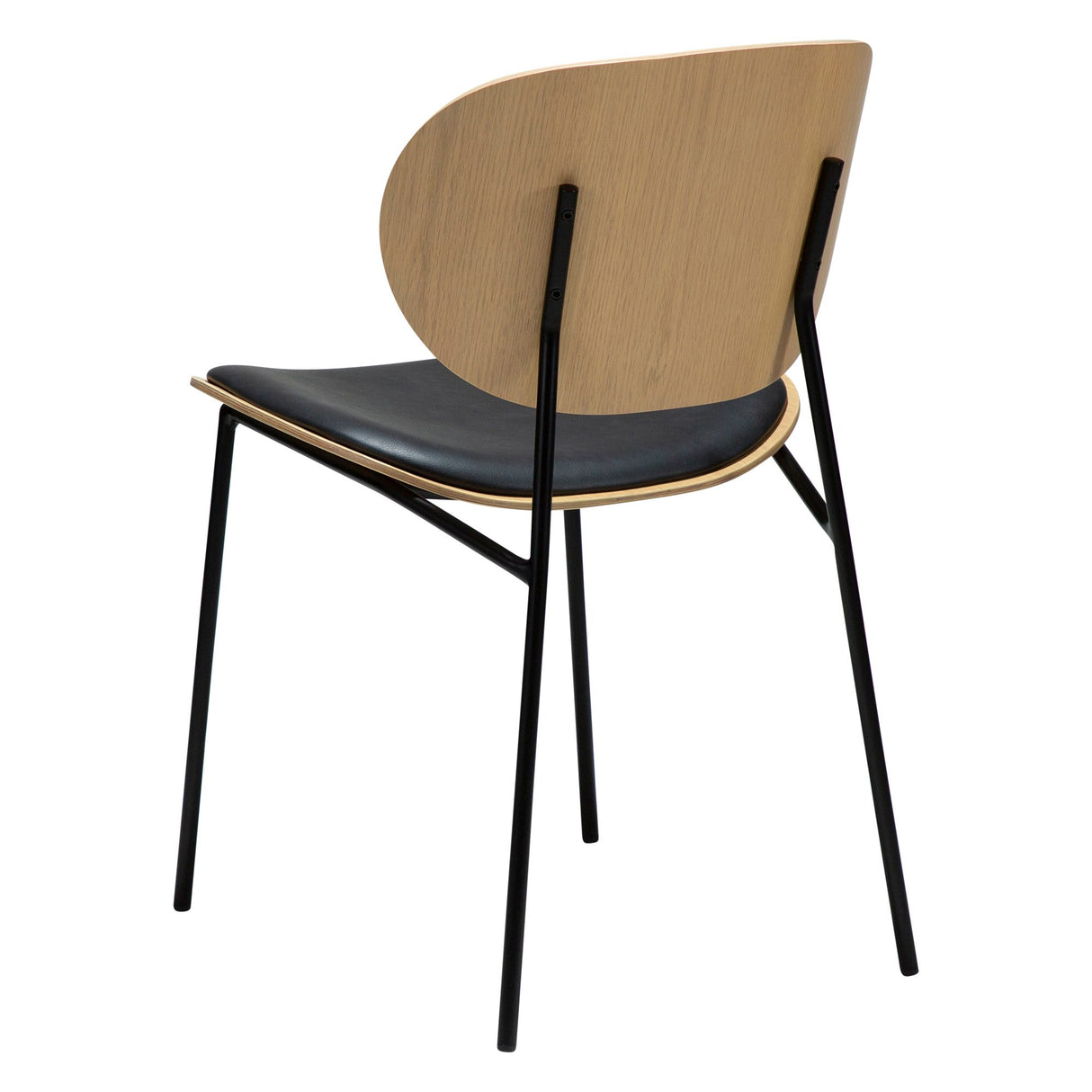 Clementina Stol Raven Black, Bleached Oak