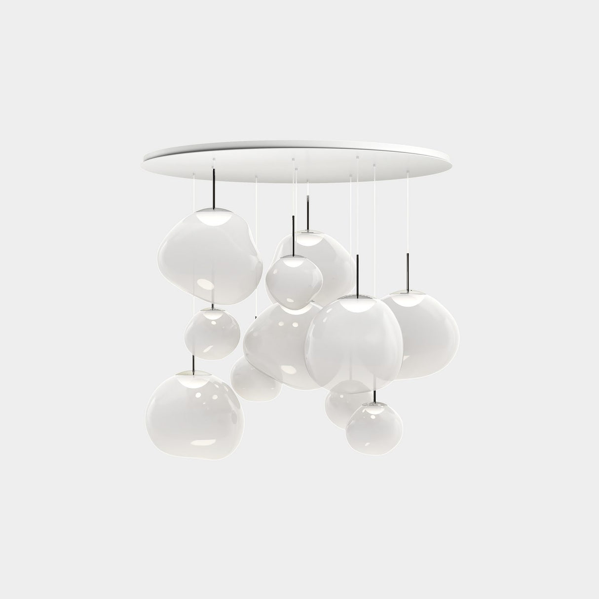Melt Mega Pendelsystem LED Opalescent/Silver