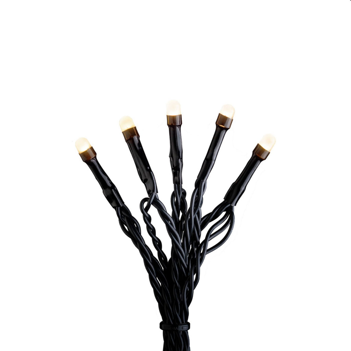 LED Frostad topp svart kabel Ljusslinga Ute 80 Lampor (12.64m), Amber
