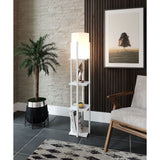 Dakar (21 x 21 cm) Golvlampa Vit Natur