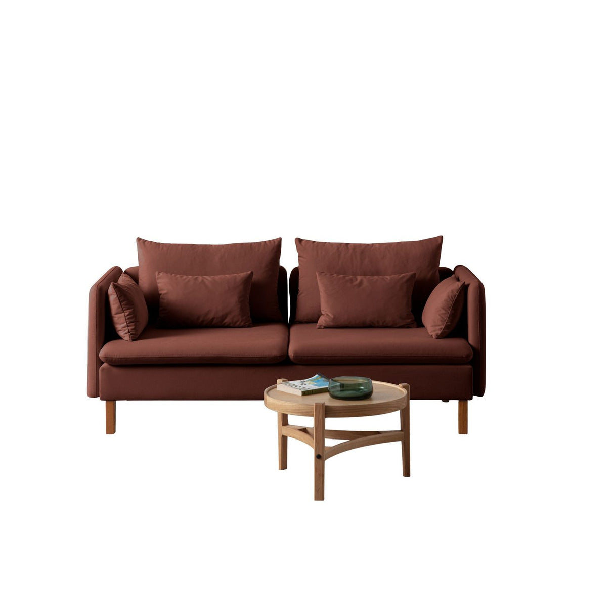 Oslo (195 x 75 x 100 cm) 3-sitssoffa Kakelröd