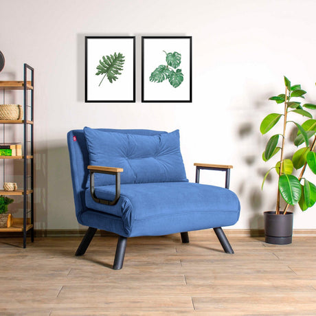Freetown Single (26 x 120 x 60 cm) 1-sits bäddsoffa Blå