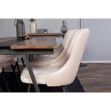 Jakarta, Velvet Deluxe Rektangulär matgrupp Beige, Svart, Svart,Natur, 200 x 90
