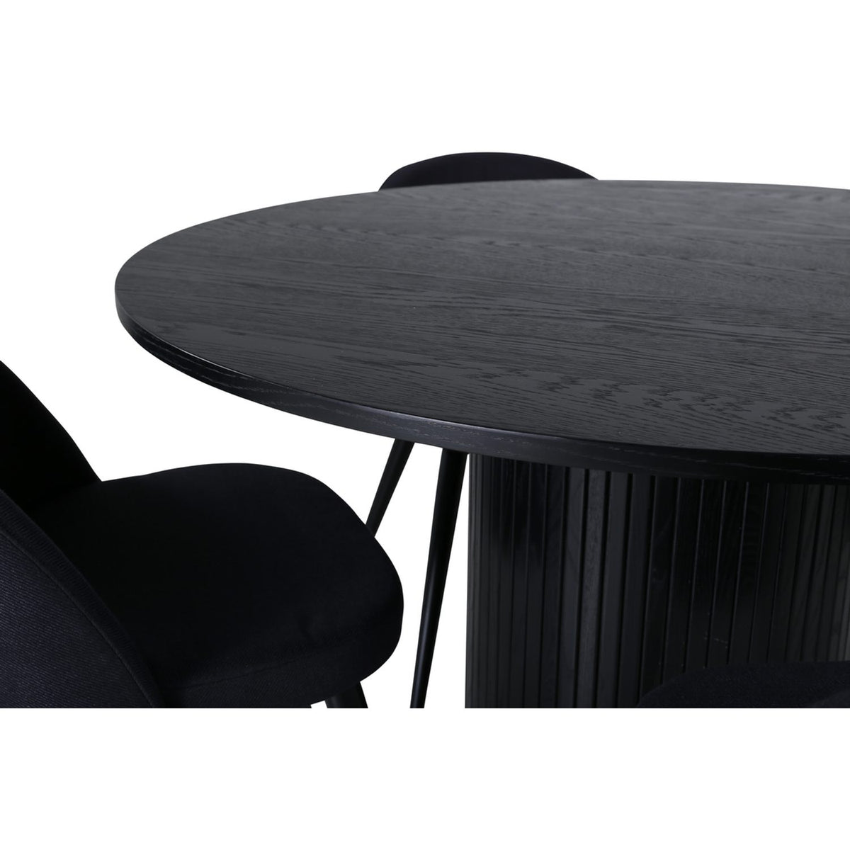 Bianca, Velvet Rund matgrupp Svart, Svart, ⌀110