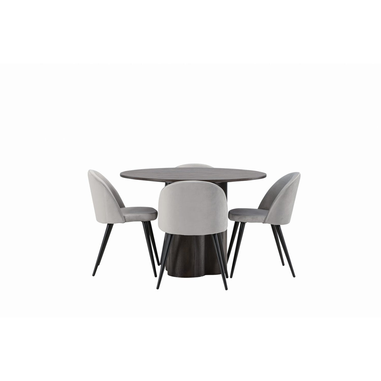 Olivia, Velvet Rund matgrupp Mocka