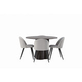 Olivia, Velvet Rund matgrupp Mocka