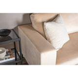 Bolero 3-sitssoffa Beige, Polyestersammet