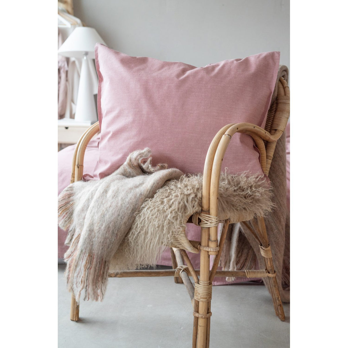 2-Dels Set Washed Påslakanset Enkelsäng Ny Rosa