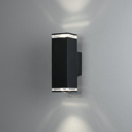 Pollux 2xGU10 Vägglampa Ute Svart, 23.5 cm