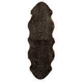 Curly Dubbel Fårskinn Fäll Brown