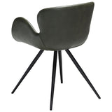 Gaia Stol Vintage Green Art.Leather, Black