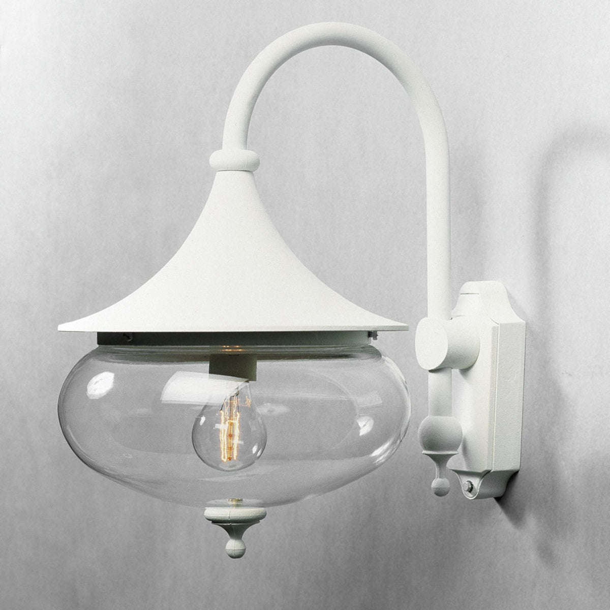 Libra E27 Ner 44.5 cm Vägglampa Ute Vit