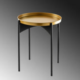 Tbilisi II (44 x 57 x 44 cm) Soffbord Svart guld