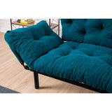 Helsingfors (155 x 85 x 70 cm) 2-sits bäddsoffa Petrolblå