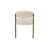 EDDA Matstol creme/brunlackad ek
