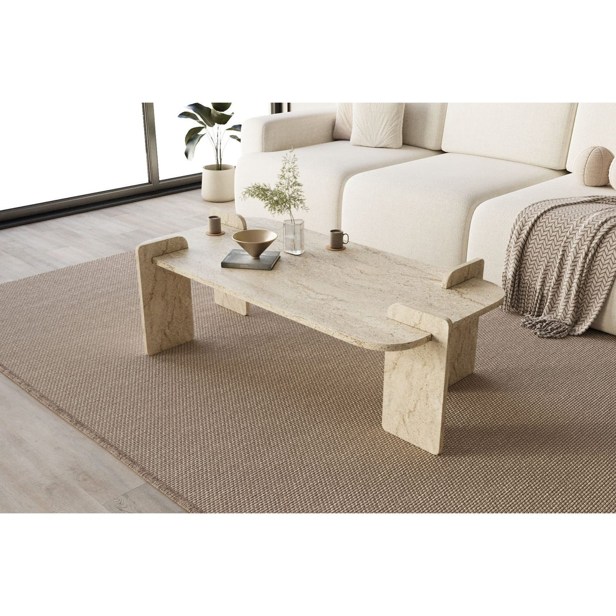 Virgo Soffbord Travertine