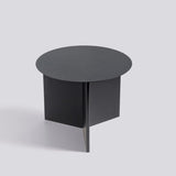 Slit runt Ø45 × H35,5 cm Sidobord Black – pulverlackerat stål