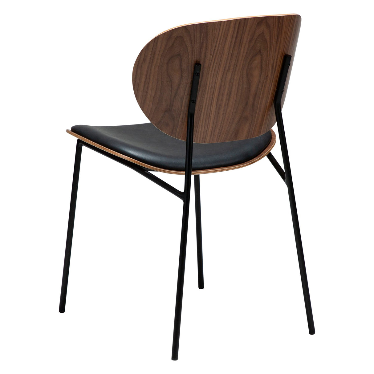 Clementina Stol Raven Black, Walnut