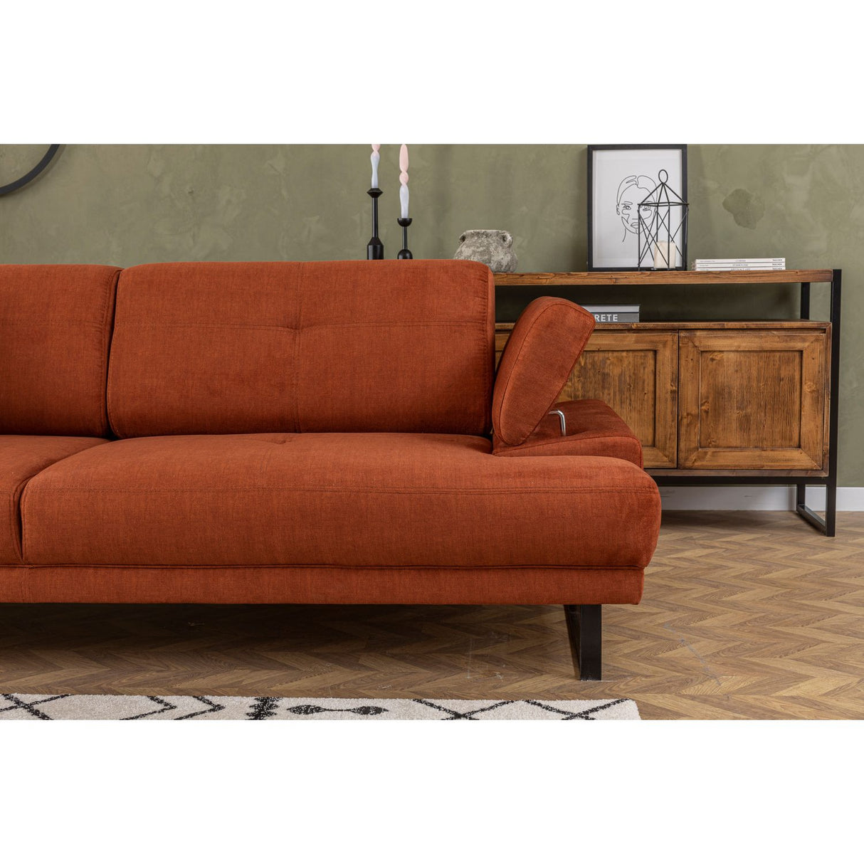 Quito (239 x 99 x 83 cm) 3-sits bäddsoffa Orange