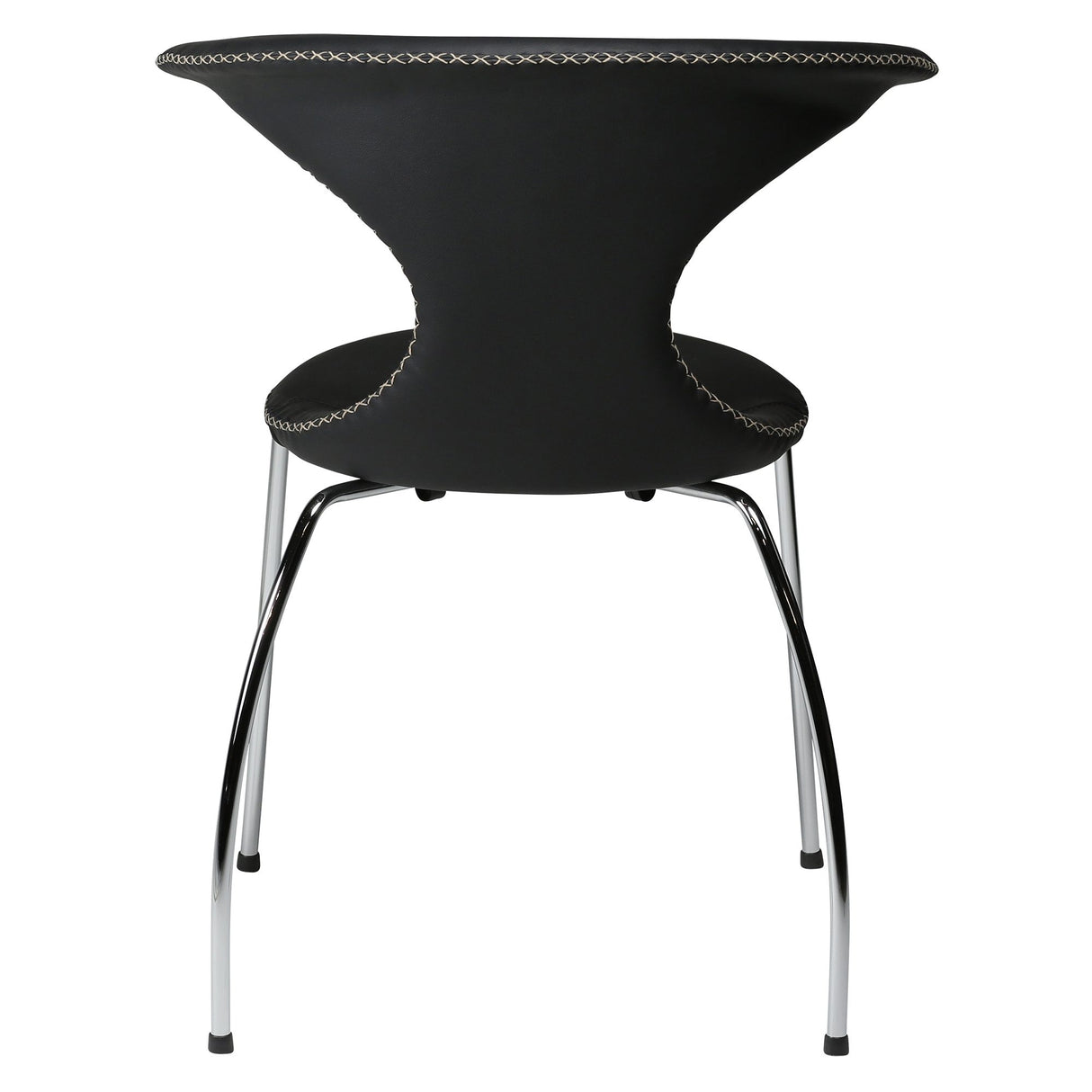 Flair Stol Black Leather, Chrome