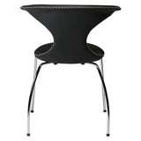 Flair Stol Black Leather, Chrome